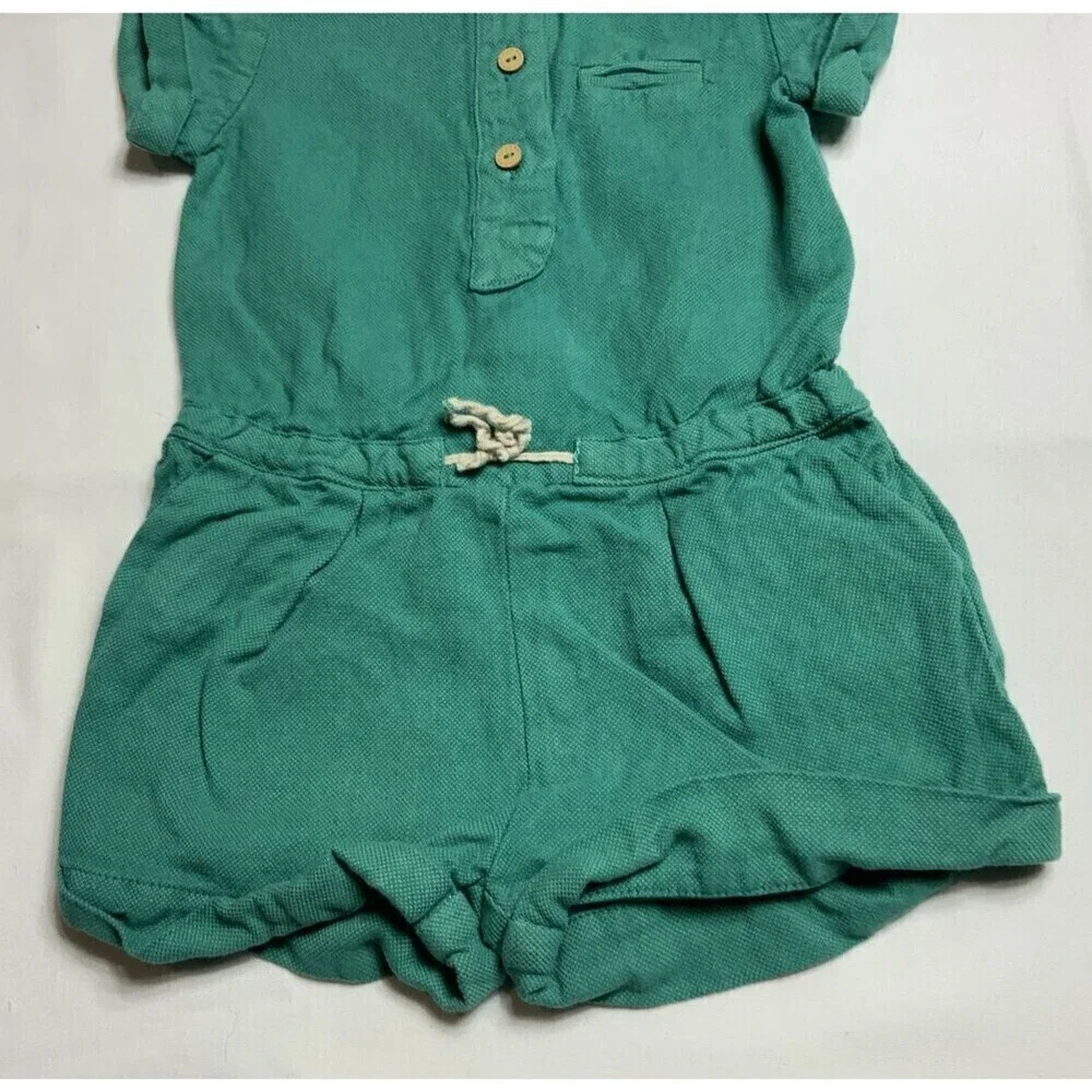 Zara Kids Romper Infant 1pc Cotton Linen Blend Green Size 18-24 Months